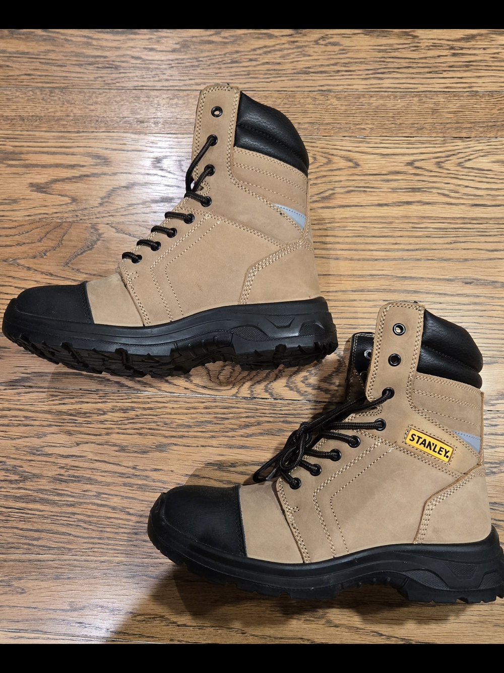 Stanley Tan and Black Men's Work Boots